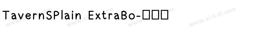 TavernSPlain ExtraBo字体转换